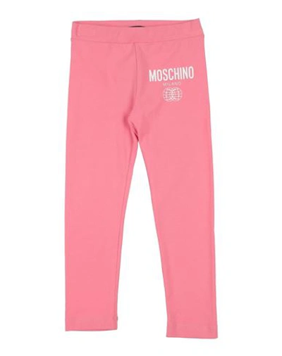 Shop Moschino Kid Toddler Girl Leggings Pink Size 6 Cotton, Elastane