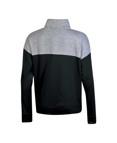 Champion Women's  Black Cincinnati Bearcats Color-blocked Quarter-zip Sweatshirt In Black