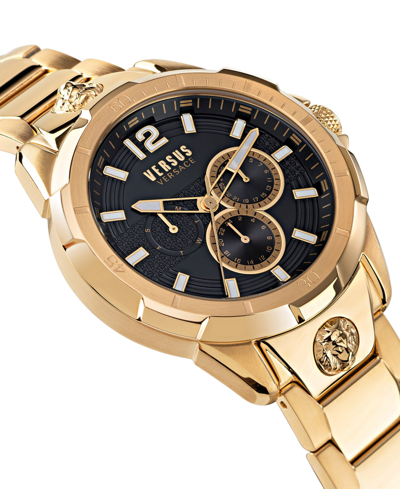 Shop Versus Men's Runyon Multifunction Gold-tone Stainless Steel Watch 44mm