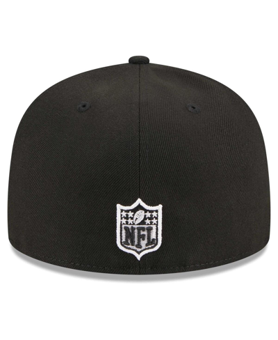 New Era Black Chicago Bears Alternate Logo Main Patch 59fifty Fitted Hat In Black