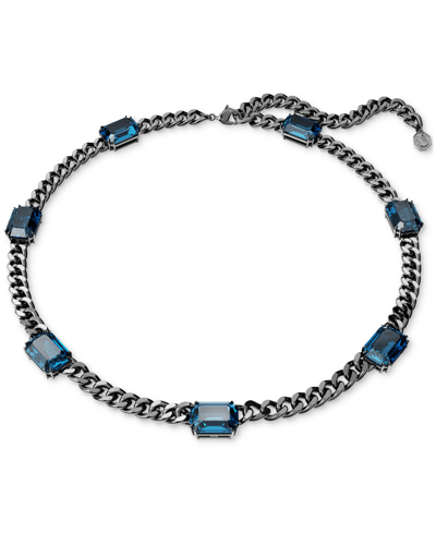 Shop Swarovski Millenia Black-tone Crystal Necklace, 19-3/4" In Blue