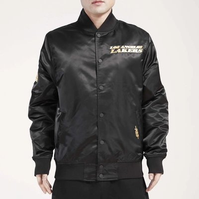 Shop Pro Standard Mens Los Angeles Lakers  Lakers B&g Satin Jacket In Gold/black