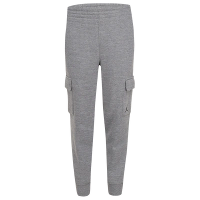 Shop Jordan Boys  Fleece Cargo Pants In Grey/black