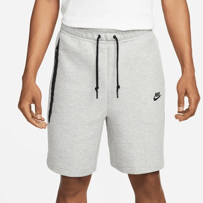 Shop Nike Mens  Tech Fleece Shorts In Dk Grey Heather/black