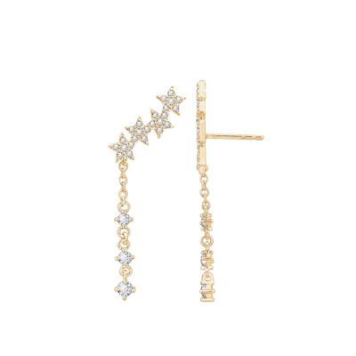 Shop Diamonbliss Starburst Dangle Earrings In Gold