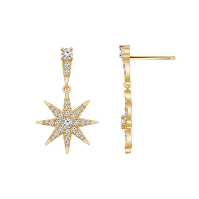 Shop Diamonbliss Dangle Sunburst & Star Earrings In Gold