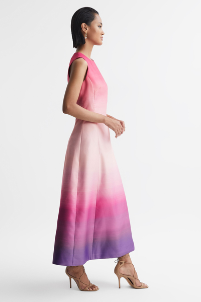 Shop Leo Lin Ombre Sleeveless Midi Dress In Ombre Coral