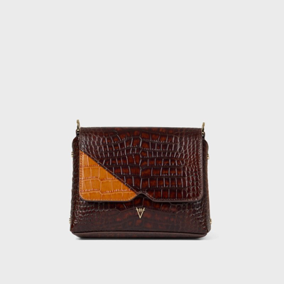 Shop Hiva Atelier Mini Mare Shoulder Bag In Brown