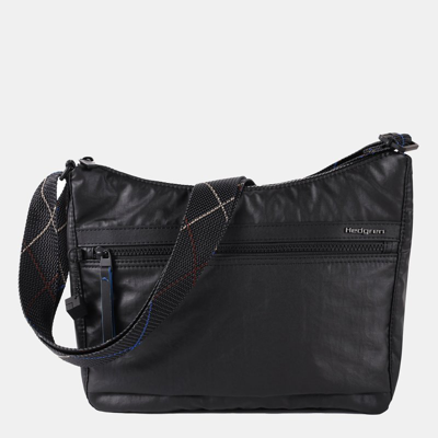 Shop Hedgren Harper's Rfid Shoulder Bag Creased Black In Grey
