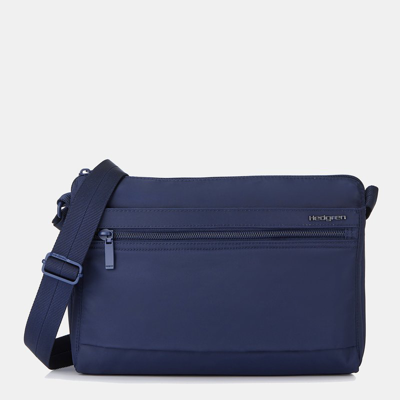 Shop Hedgren Eye Rfid Medium Shoulder Bag Total Eclipse In Blue