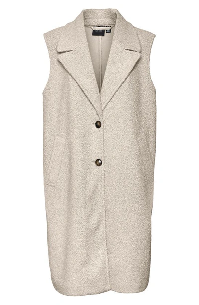 Shop Vero Moda Sally Longline Vest In Birch