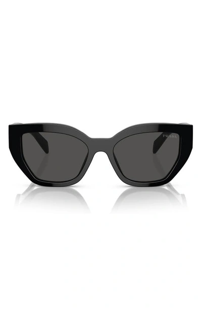 Shop Prada 53mm Butterfly Sunglasses In Black