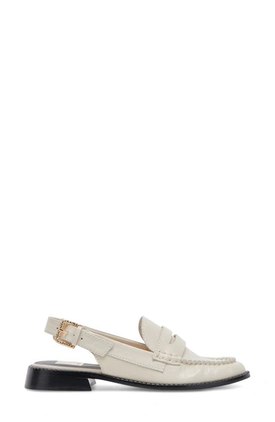 Shop Dolce Vita Hardi Slingback Penny Loafer In Ivory Crinkle Patent