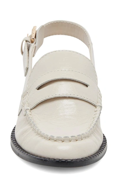 Shop Dolce Vita Hardi Slingback Penny Loafer In Ivory Crinkle Patent