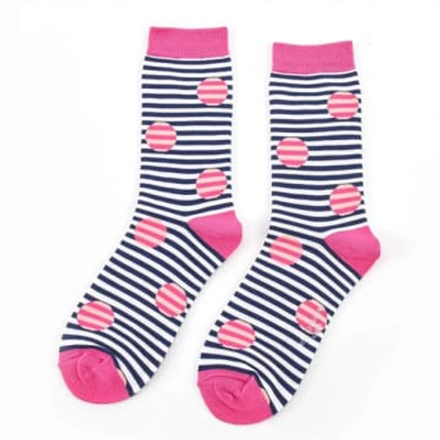 Shop Miss Sparrow Bamboo Socks Spots & Stripes In Orange