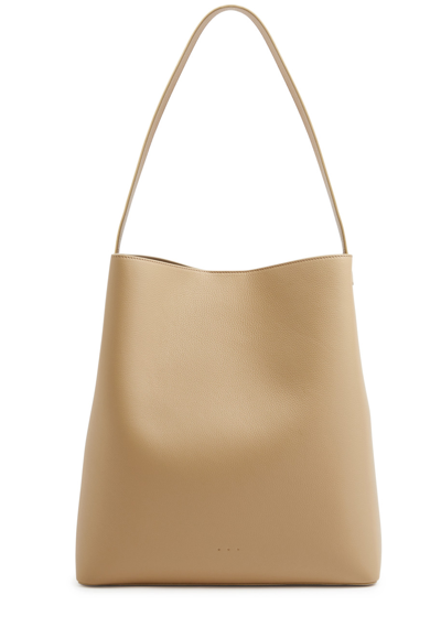 Shop Aesther Ekme Sac Grained Leather Tote In Beige