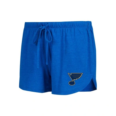 Shop Concepts Sport Blue/gold St. Louis Blues Meter Knit Long Sleeve Raglan Top & Shorts Sleep Set