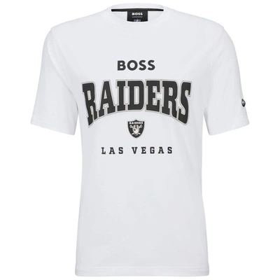 Shop Boss X Nfl White Las Vegas Raiders Huddle T-shirt