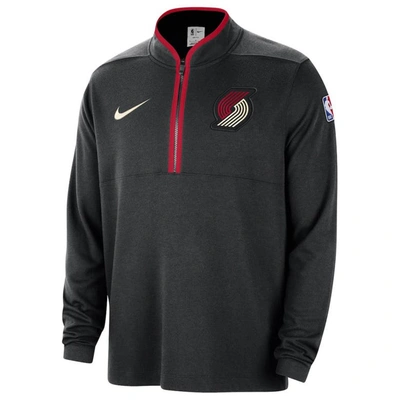 Shop Nike Black Portland Trail Blazers 2023/24 City Edition Authentic Coaches Half-zip Top