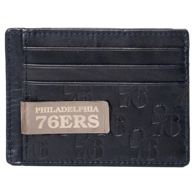 Shop Lusso Navy Philadelphia 76ers Sanford Front Pocket Wallet With Money Clip