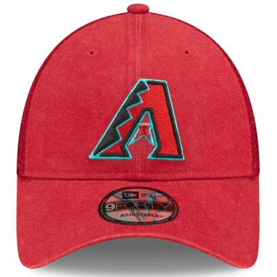 Shop New Era Red Arizona Diamondbacks Trucker 9forty Adjustable Hat