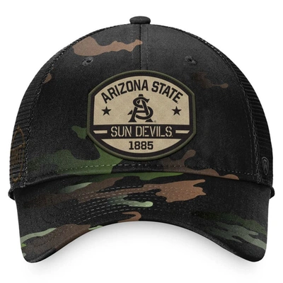 Shop Top Of The World Black Arizona State Sun Devils Oht Delegate Trucker Adjustable Hat