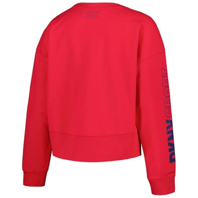 Shop Dkny Sport Red St. Louis Cardinals Lily V-neck Pullover Sweatshirt