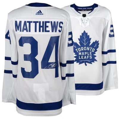 Shop Fanatics Authentic Auston Matthews Toronto Maple Leafs Autographed White Adidas Authentic Jersey