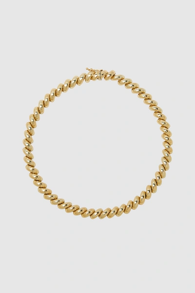 Shop Anine Bing Spiral Necklace In Gold In 14k Gold