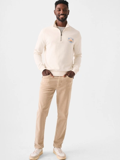 Faherty Kiawah Long-sleeve Terry Quarter Zip In Solar White