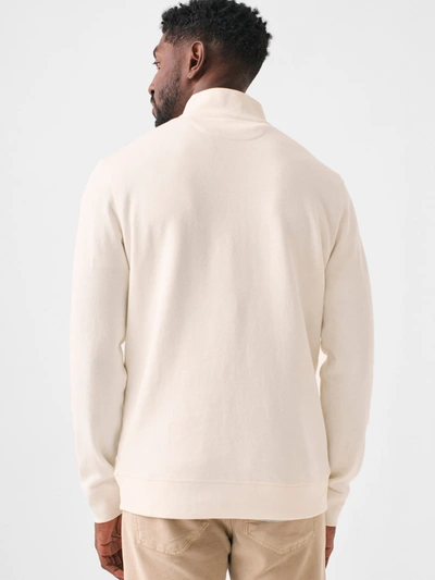 Faherty Kiawah Long-sleeve Terry Quarter Zip In Solar White