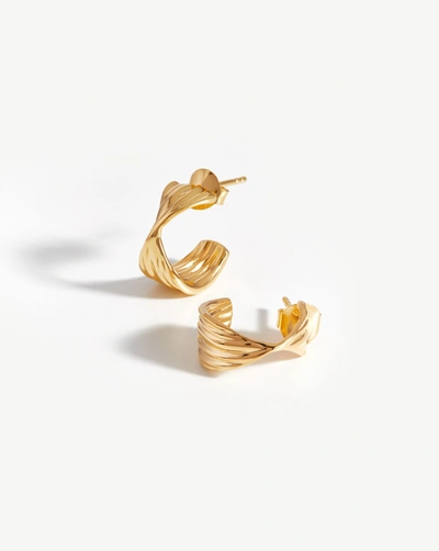 Shop Missoma Small Wave Hoop Earrings 18ct Gold Plated Vermeil