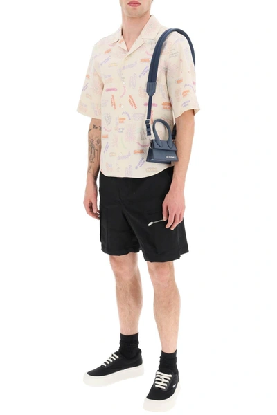 Jacquemus La Chemise Aouro Canvas Shirt In Beige