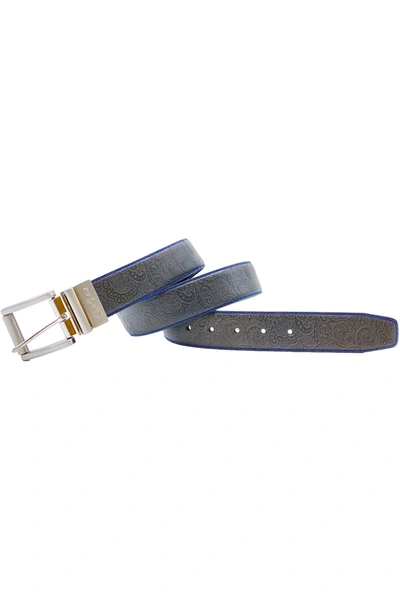 Shop Robert Graham Battlestar Reversible Belt In Grey