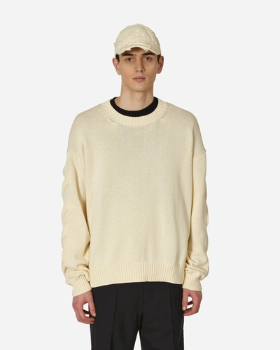 Shop Off-white 3d Diagonal Crewneck Sweater In Beige