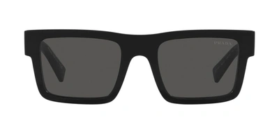 Shop Prada Pr 19ws 1ab5s0 Flattop Sunglasses In Grey