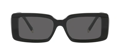 Shop Tiffany & Co 0tf4197 8001s4 Rectangle Sunglasses From Tiffany T In Grey