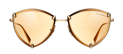 Shop Tiffany & Co 0tf3090 6183 8 Geometric Sunglasses From Gemstone Collection In Yellow