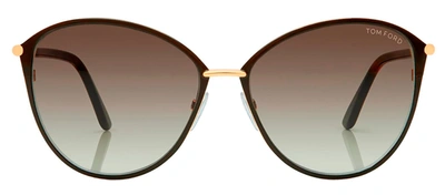 Shop Tom Ford Penelope Ft0320 28b Cat-eye Sunglasses In Grey