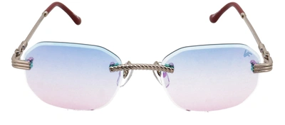 Shop Vintage Frames Vf Hustler Drill Mount 0049 Rectangle Sunglasses In Pink