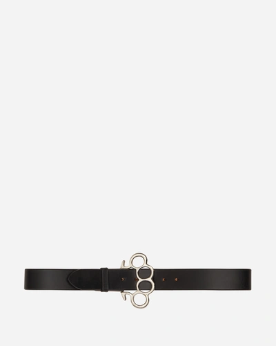 Shop Wacko Maria Johnny Leather Belt (type-1) In Black
