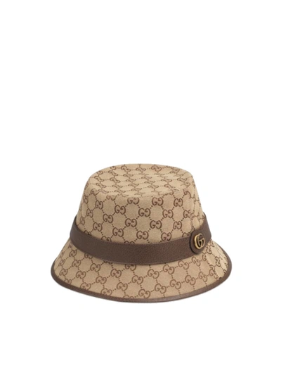Shop Gucci Gg Bucket Hat In Brown