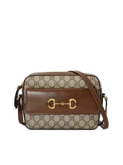 Shop Gucci Horsebit 1955 Cross Body Bag In Brown