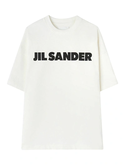 Shop Jil Sander T-shirt With Logo In Nude & Neutrals