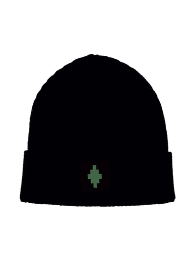 Shop Marcelo Burlon County Of Milan Wool Hat With Logo In Black