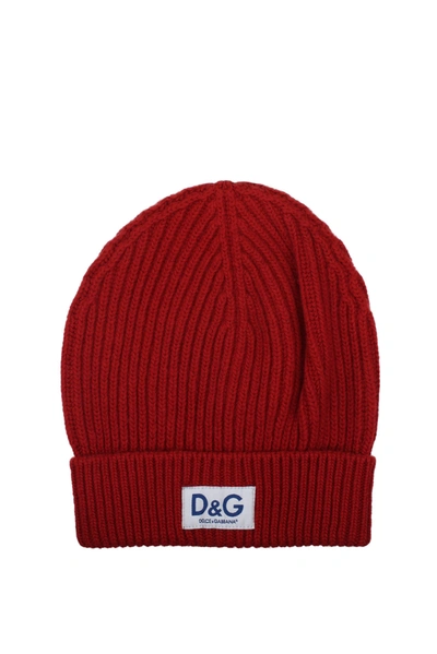 Shop Dolce & Gabbana Hats Virgin Wool Red