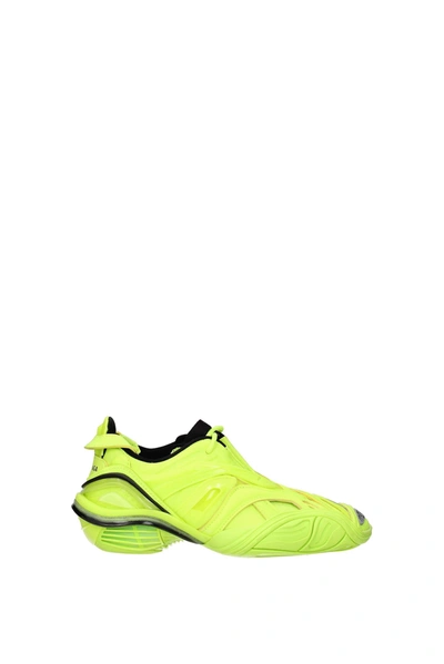 Balenciaga Tyrex Mesh-detailed Rubber Sneakers In Yellow