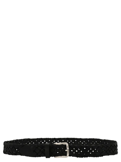Shop Andrea D'amico Plaited Belt In Black