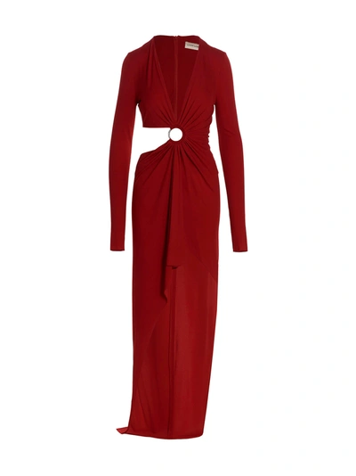 Shop Alexandre Vauthier Cut-out Long Dress In Red