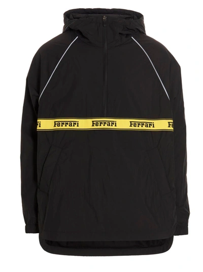 Shop Ferrari Logo Band Jacket In Black